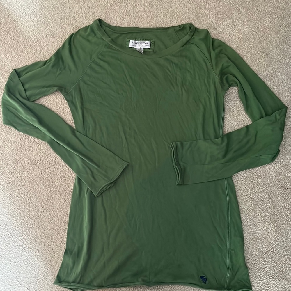 Abercrombie Green Long Sleep T-Shirt